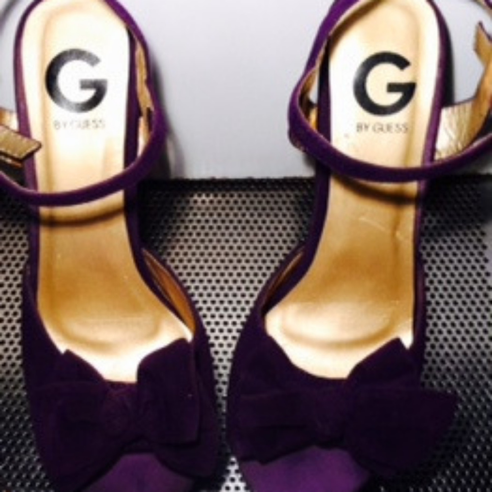 Purple Suede Guess Heels